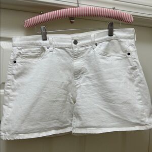 Banana Republic White Jean Roll Up Shorts
